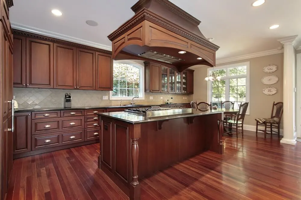 Cherry Kitchen Cabinets With Dark Wood Floors | Floor Roma