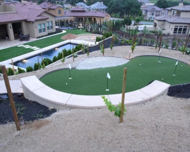 Luxury backyard putting green