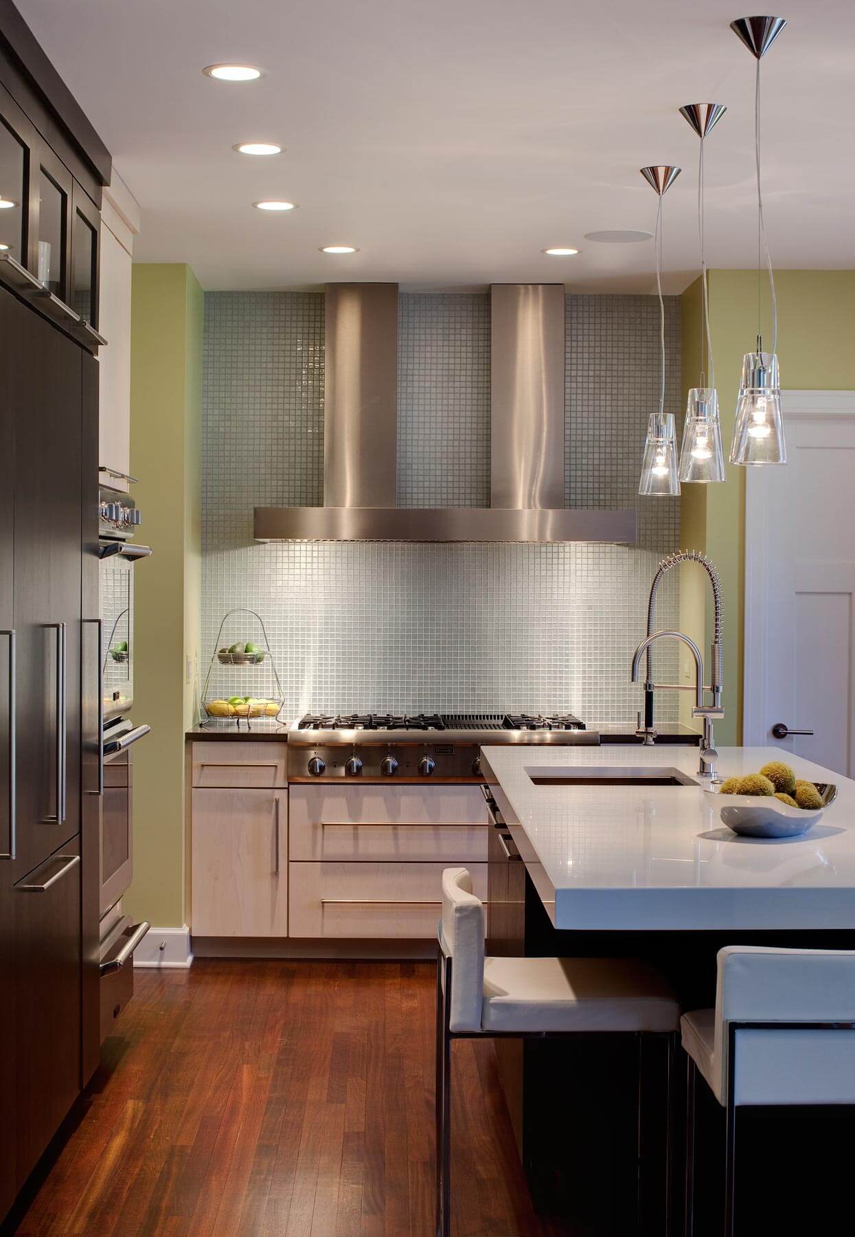 Soft Light Brightens Up Contemporary Kitchen by Drury Design