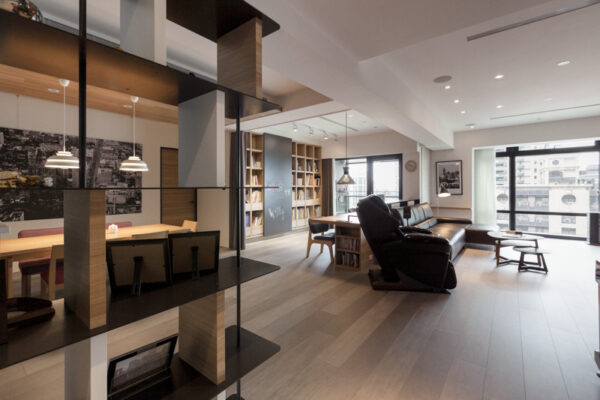 PartiDesign Creates Spacious Open-Concept Apartment Using Extensive ...