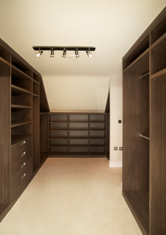 Attic walk-in-closet