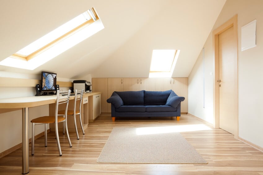 Attic office and sitting area