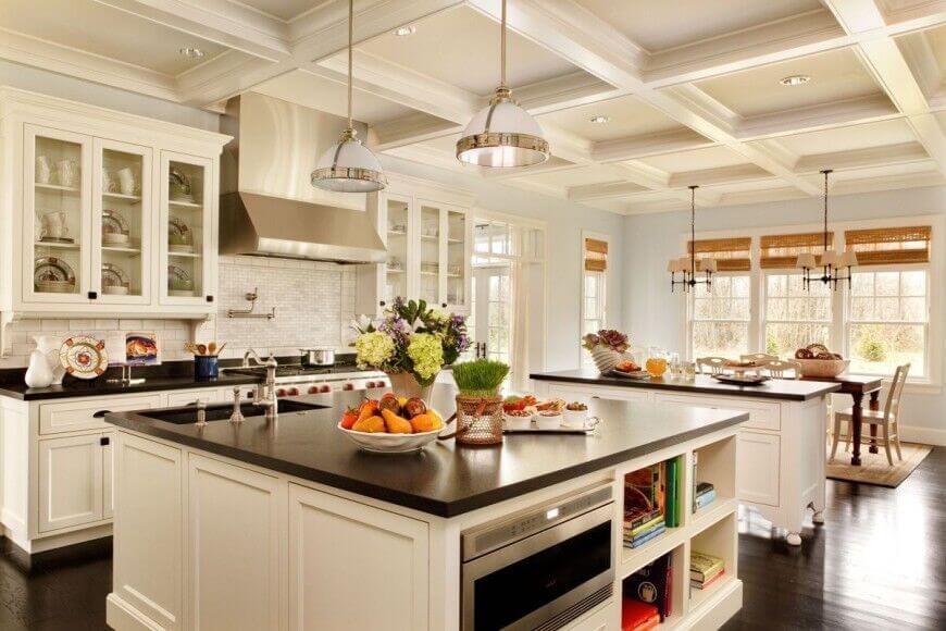36 Inspiring Kitchens with White Cabinets and Dark Granite (PICTURES)