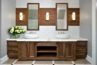 21 Fantastic Bathrooms With Two Mirrors (PICTURES)