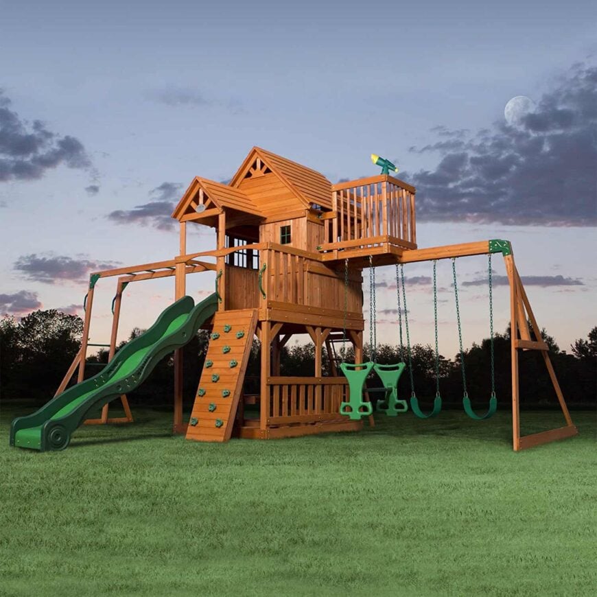 33 Amazing Backyard Playground Ideas and Photos (For the Kids of Course ... - BackyarD Fort PlaygrounD Hs Apr30 870x870