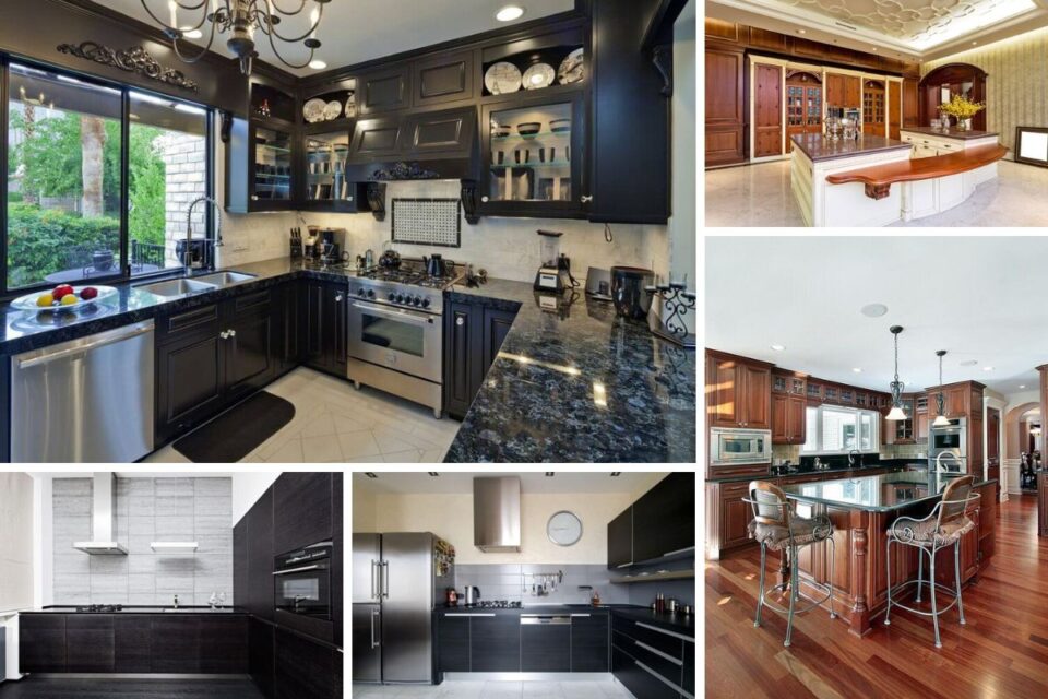 25 Remarkable Kitchens with Dark Cabinets and Dark Granite (GREAT PHOTOS)