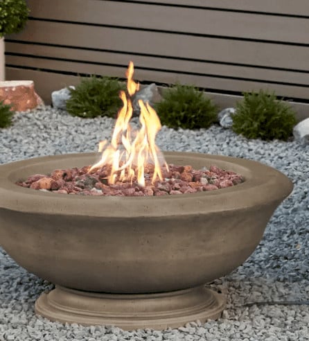Large fire bowl pit for patio