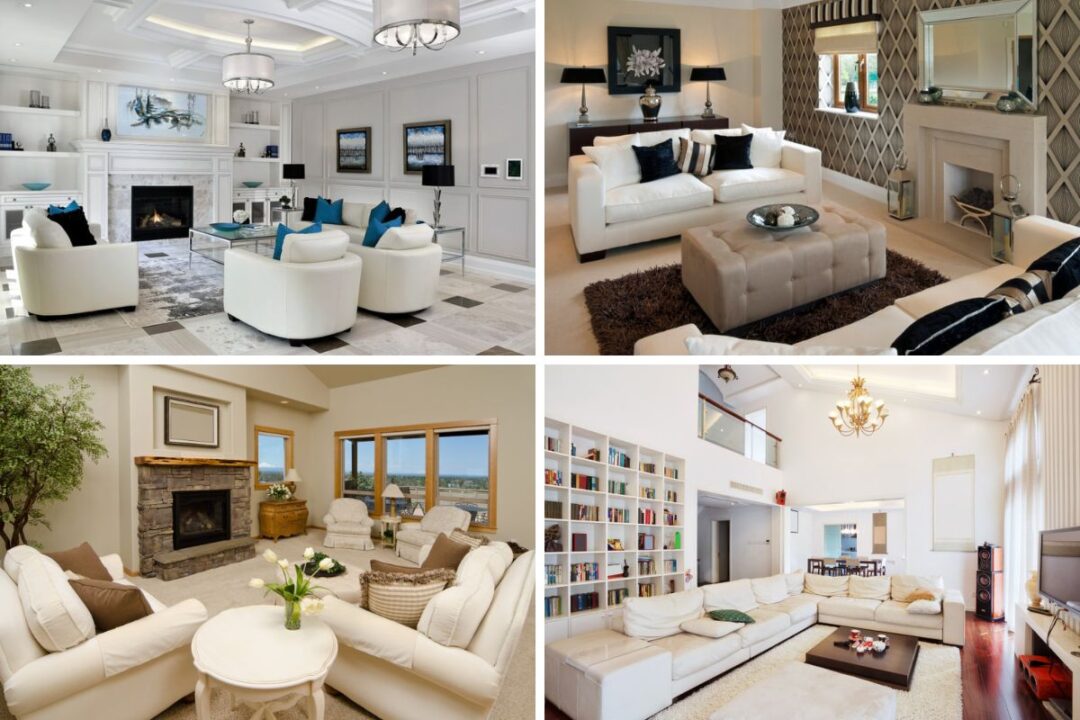 72 Living Rooms with White Furniture (Sofas and Chairs)
