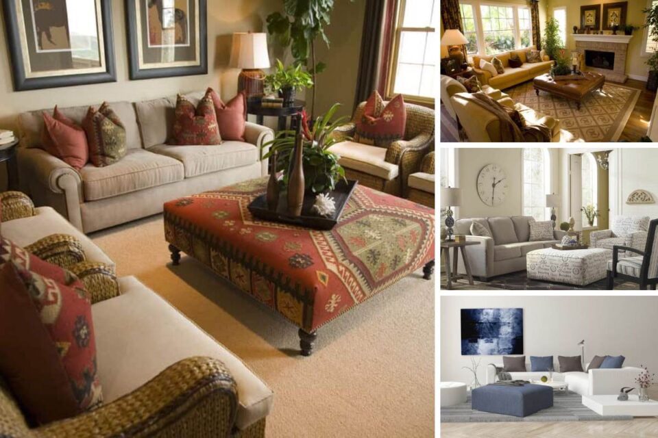 50 Beautiful Living Rooms with Ottoman Coffee Tables