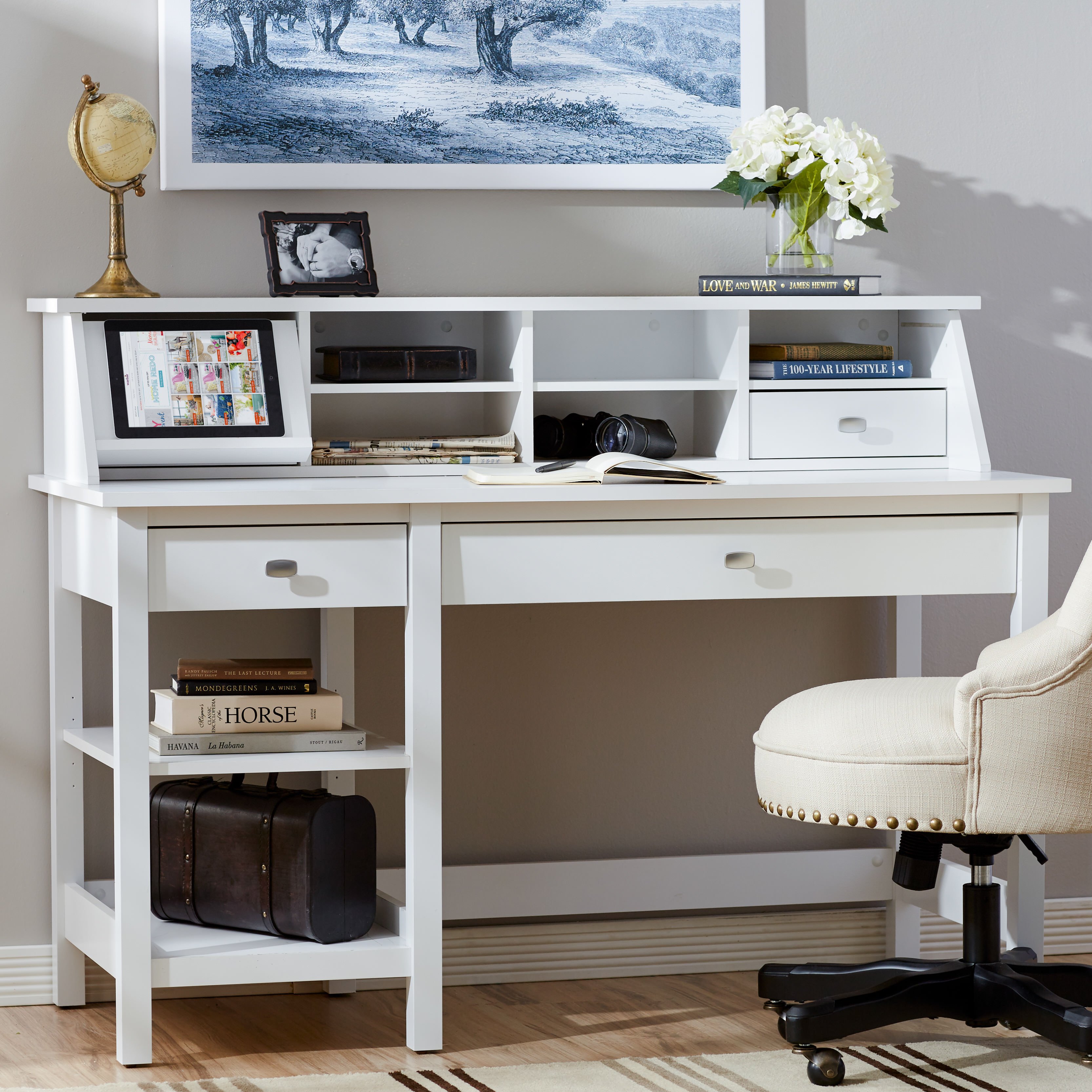 30 Computer Desk Options Ing Guide For 2018 White Traditional Style Computer Desk