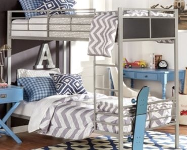 Weston Home Twin Over Twin Metal Bunk Bed