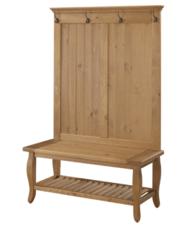 Rustic hall tree with storage bench
