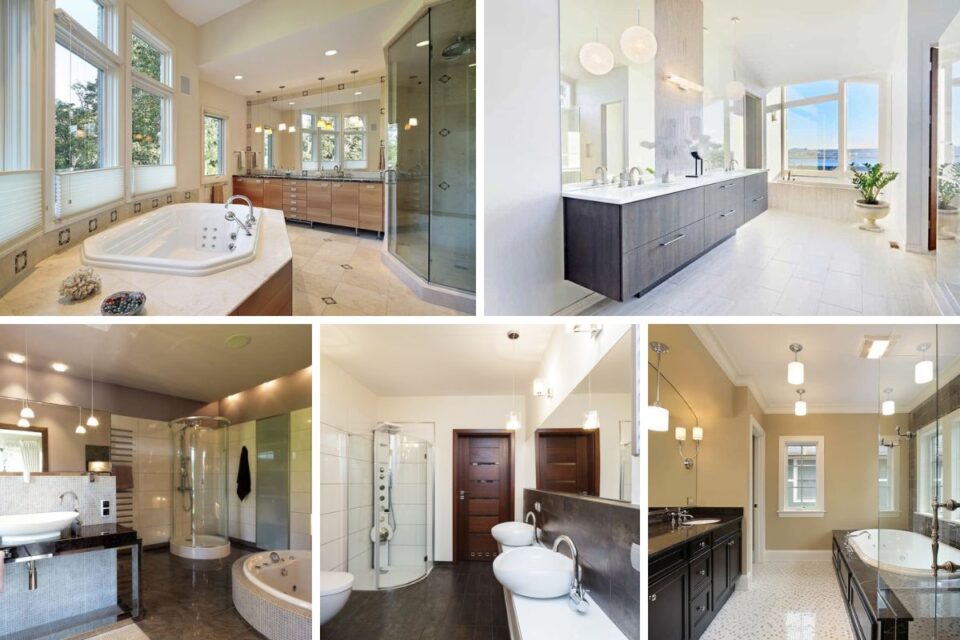 55 Bathrooms with Pendant Lights (Photos)