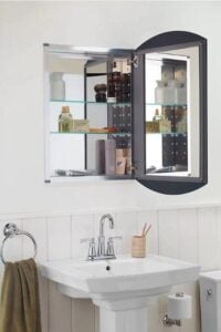 A medicine cabinet is another very effective way to add additional storage space to your bathroom. Use it alone or combine it with a vanity for even more space.