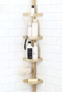Organizing your shower items with a shower caddy reduces clutter and keeps your shower essentials in one place.