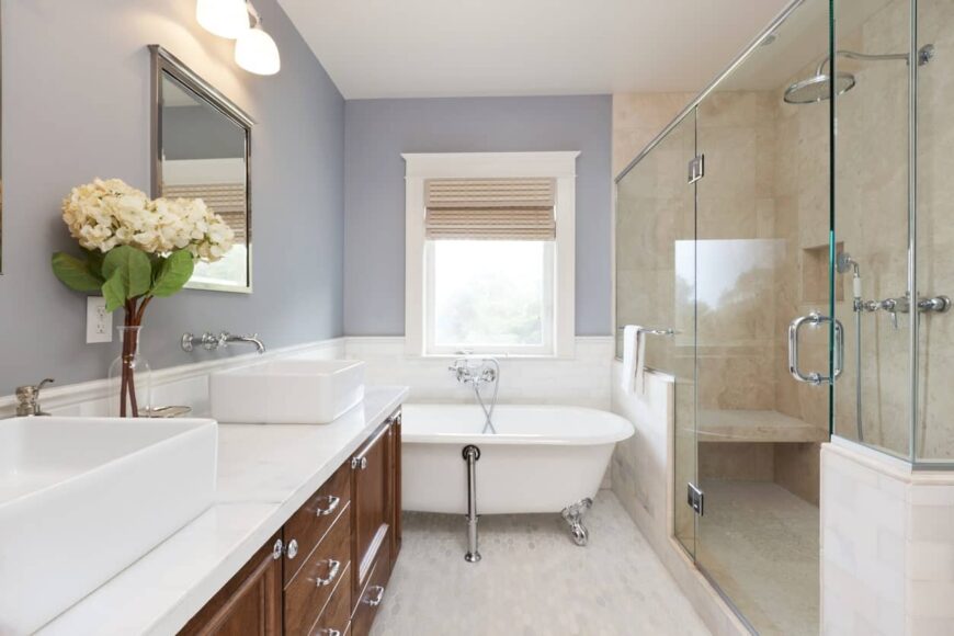 44 Transitional Style Primary Bathroom Ideas (Photos) – Home Stratosphere