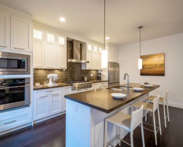 Single wall with island kitchen layout