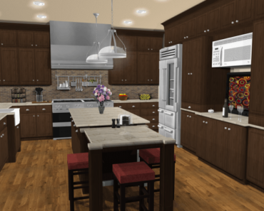 Example of kitchen design using Punch Kitchen Software