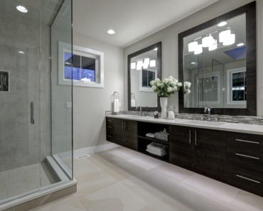 Remodelled master bathroom.