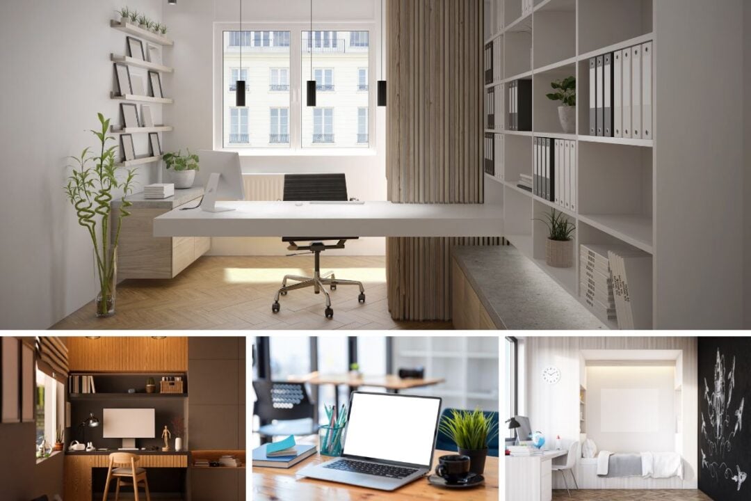 Parts of a Desk (Diagrams of Computer and BuiltIn Desks)