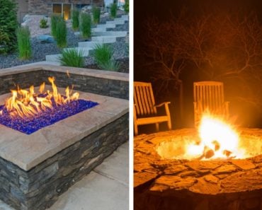 Picture of gas and wood fire pits