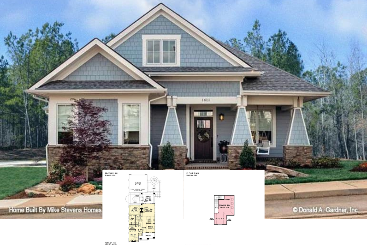 Introducing “The Park Ridge” – One of the Cutest Craftsman Home & Layout You Ever Did See (1,543 Sq. Ft. Floor Plan)