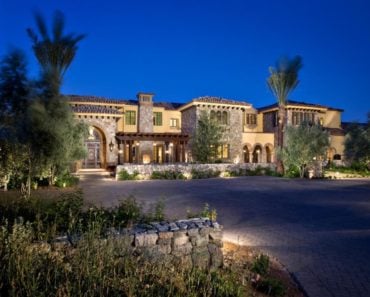 Front view of Arizona mansion