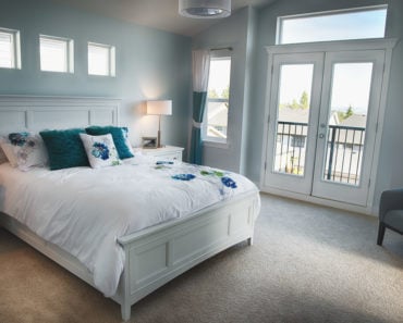 Blue master bedroom