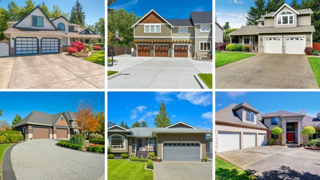 60 Houses with a Concrete Driveway (Photo Examples)