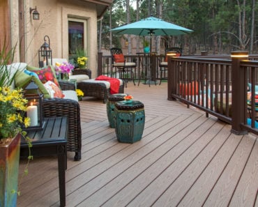 Stunning deck with composite decking.