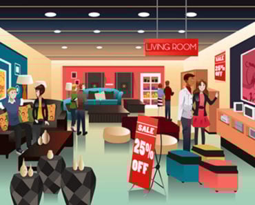 Furniture store illustration