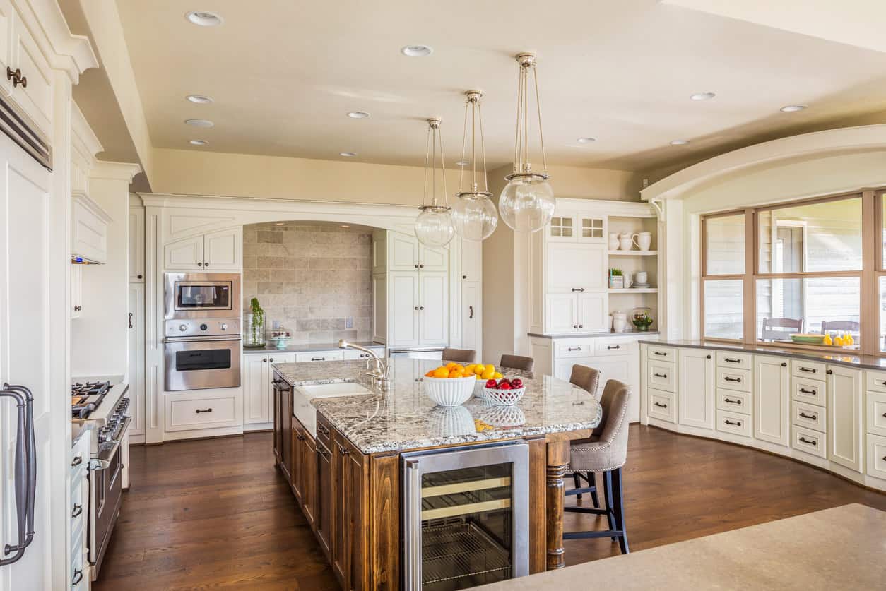 Close up view of the Mediterranean style kitchen above. Close up view of the Mediterranean style kitchen above.