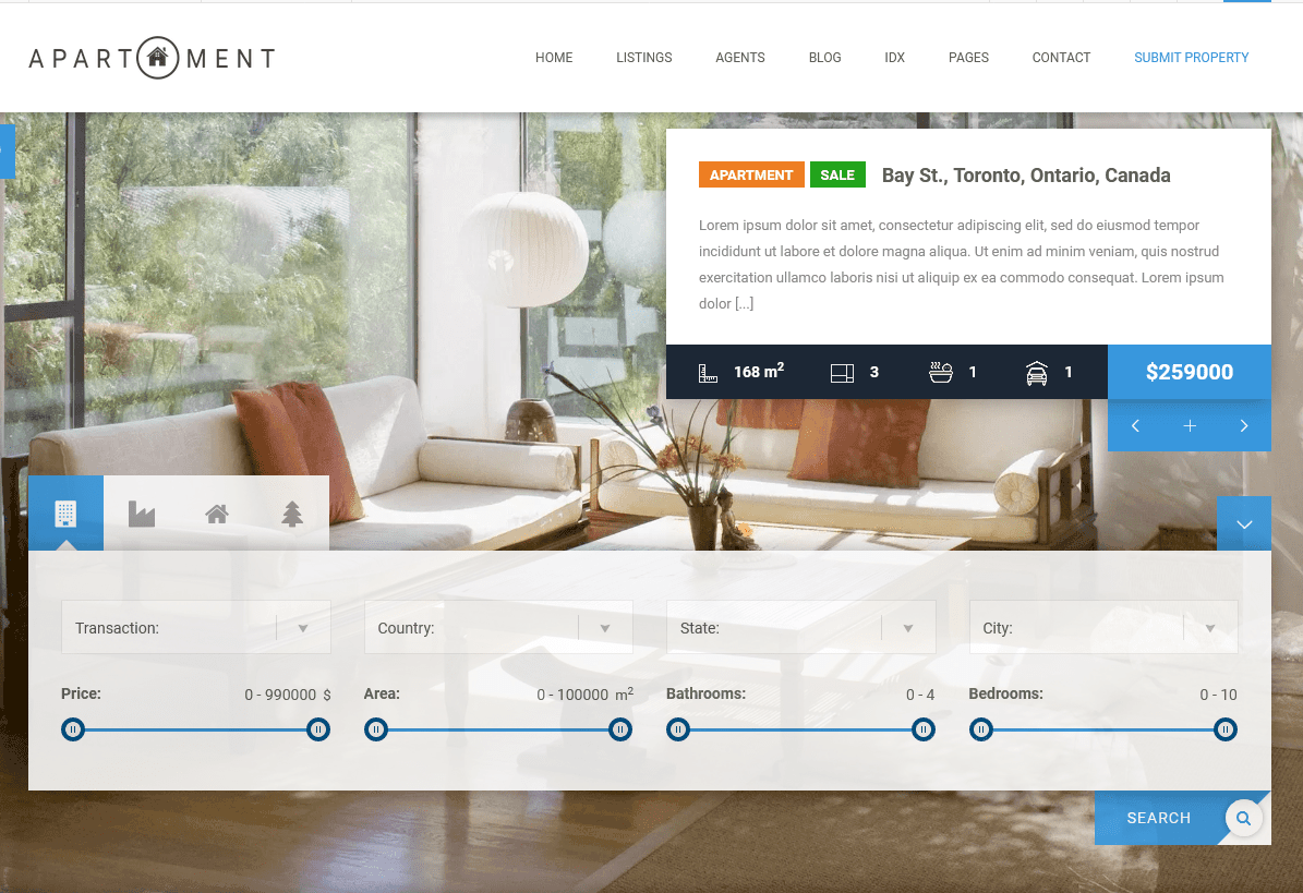 Apartment WP Real Estate Theme