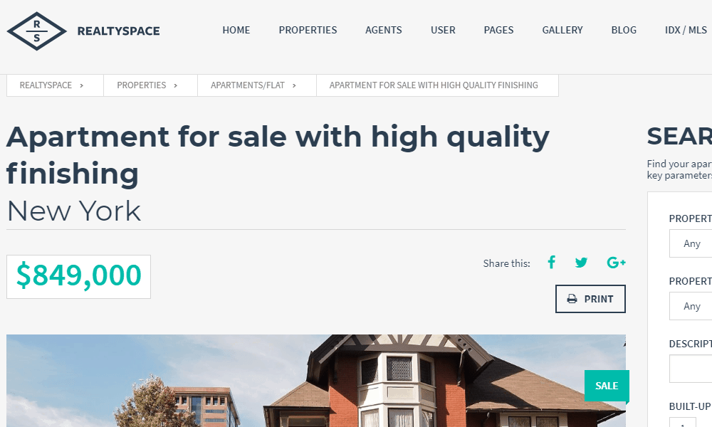 RealtySpace Website Theme