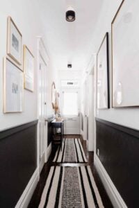This long narrow entryway reminds me of a sophisticated upper-east side apartment foyer.