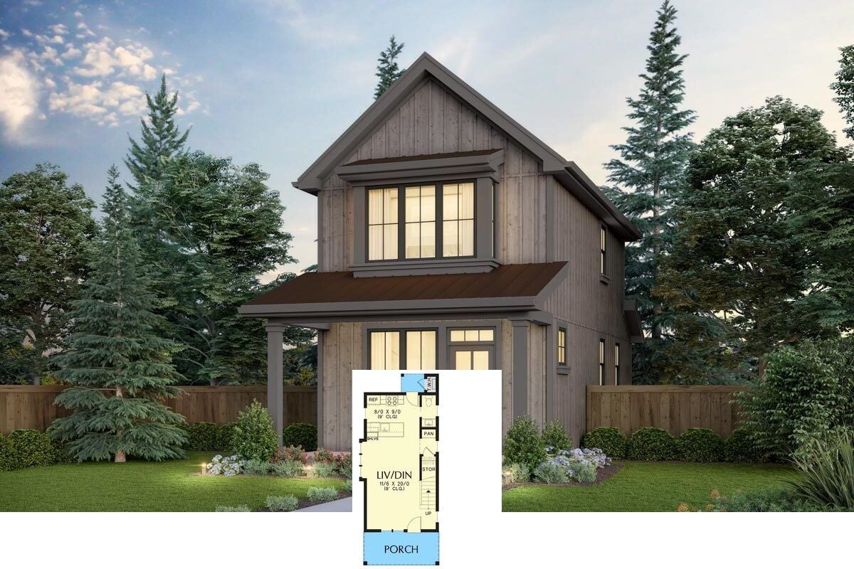 Explore This Versatile 944 Sq. Ft. Tiny Home With 2 to 3 Bedrooms and Optional Garage (See the Detailed Floor Plan Sketches)