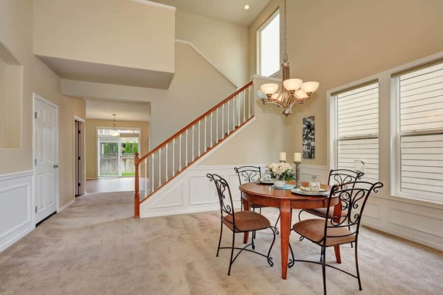 Image showcasing 50 Dining Rooms with Tall Ceilings (Photos) - Home Stratosphere