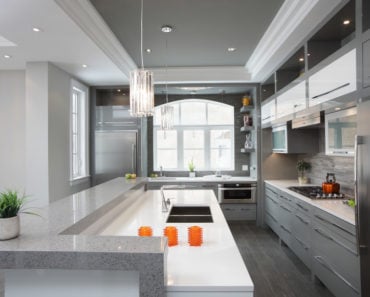 Gray kitchen design