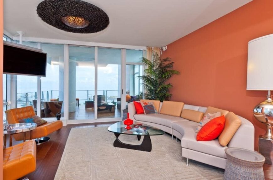 40 Orange Living Room Ideas (Photos)
