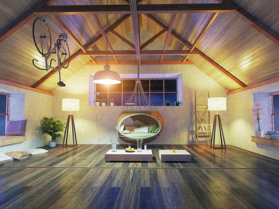 Vaulted Ceiling Loft Design | Shelly Lighting