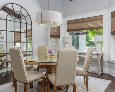 Luxury dining room with round dining room table