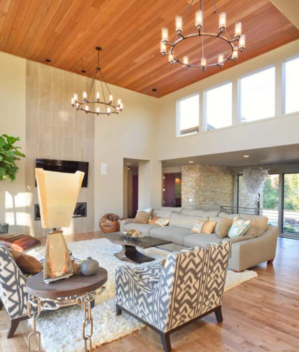 18 Living Rooms with Chandelier Lighting Ideas Where the Sky’s the ...