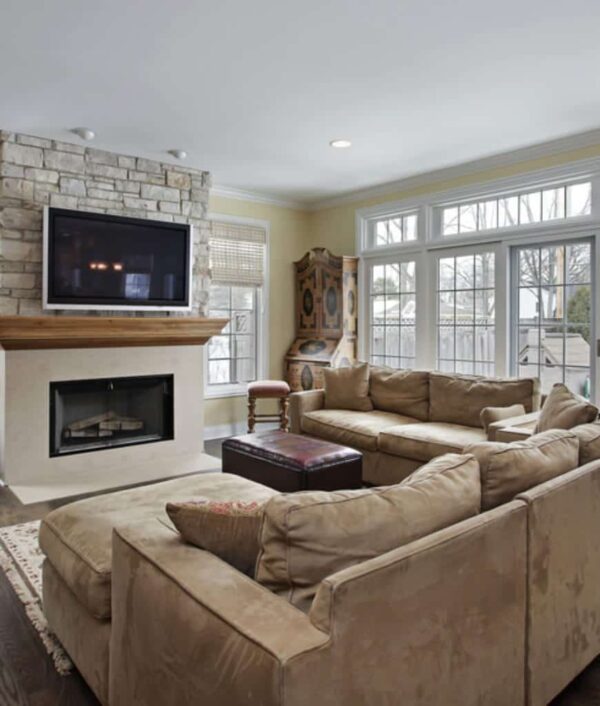 101 Beautiful Living Rooms with Fireplaces of All Types (Photos)