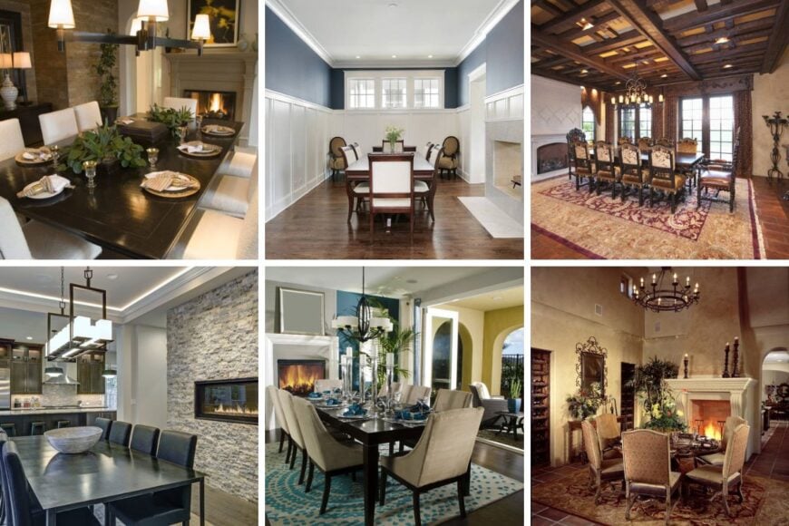 55 Dining Room Designs with Fireplaces (Photos) – Home Stratosphere