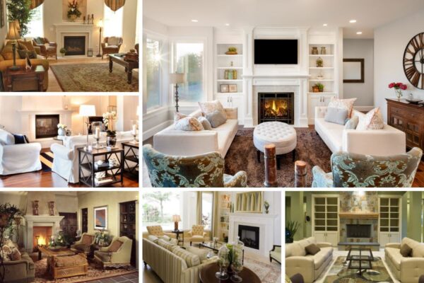 101 Beautiful Living Rooms with Fireplaces of All Types (Photos) – Home ...