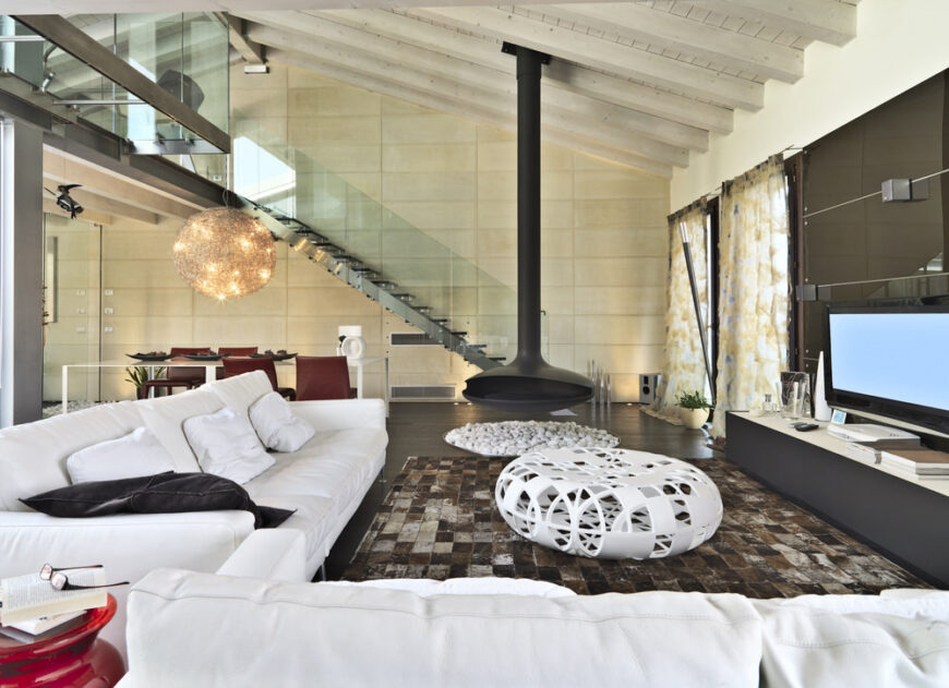 View of 40 Living Rooms with Pendant Lights (Photos) – Home Stratosphere