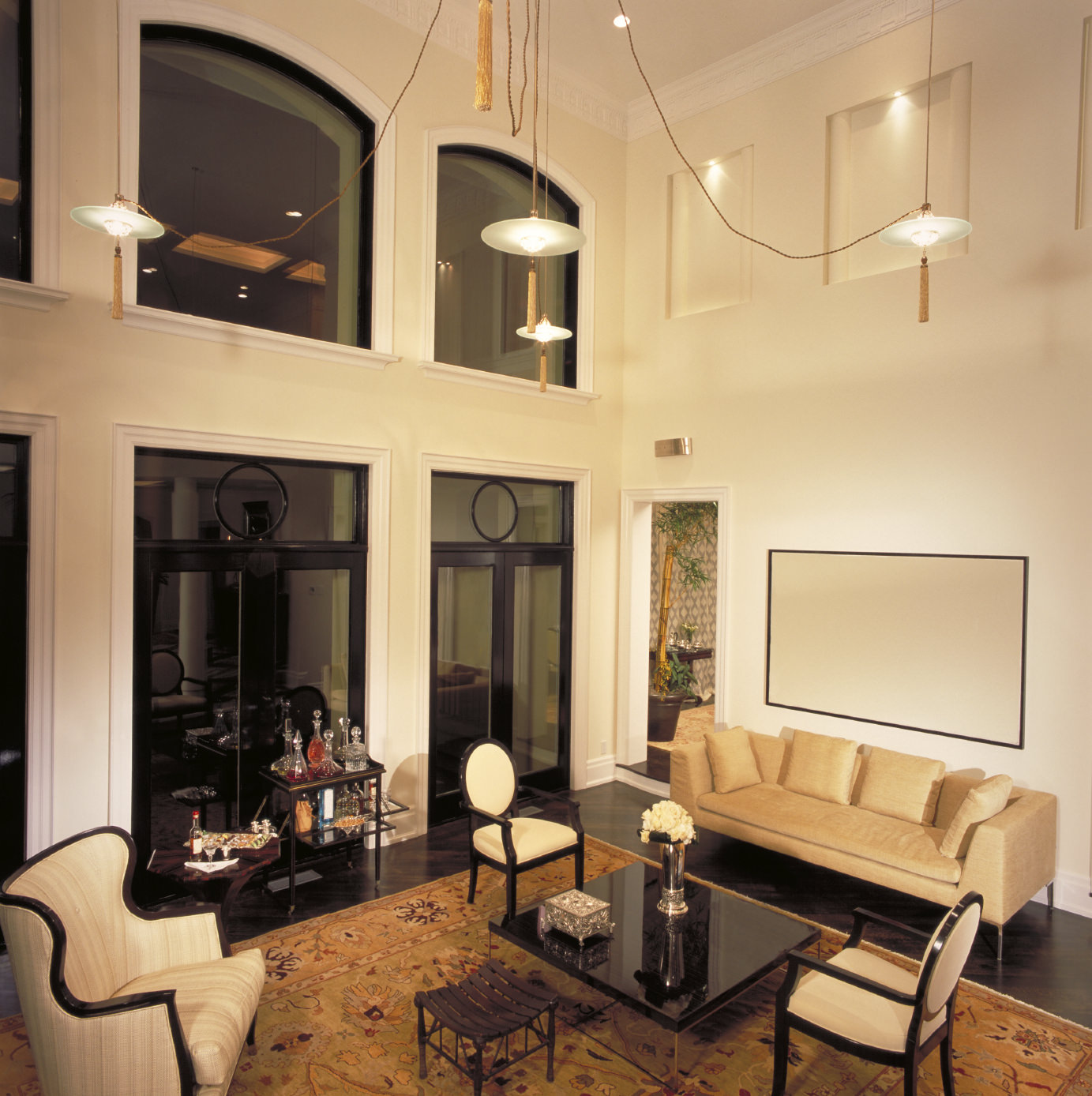 Image showcasing 40 Living Rooms with Pendant Lights (Photos) – Home Stratosphere