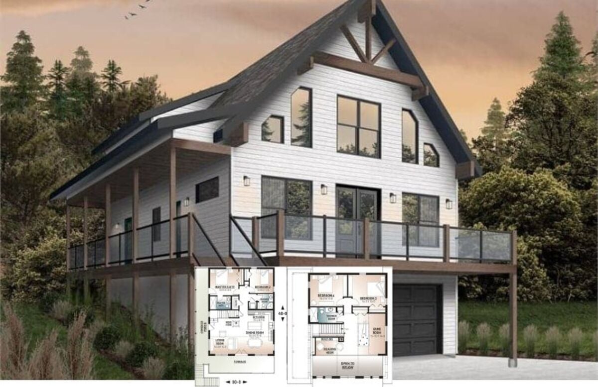 Step Inside The Laurentien: A Charming 4-Bedroom 2,000+ Sq. Ft. Lake Style Home with Wraparound Porch (View the Detailed Floor Plan Sketches)