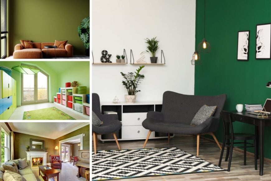 Image showcasing 25 of the Best Green Paint Color Options for a Living Room – Home ...