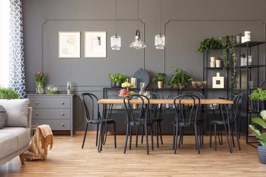 25 of the Best Gray Paint Options for Dining Rooms
